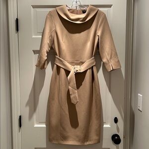 Karen Millen Belted Mock Neck Midi Dress (6)